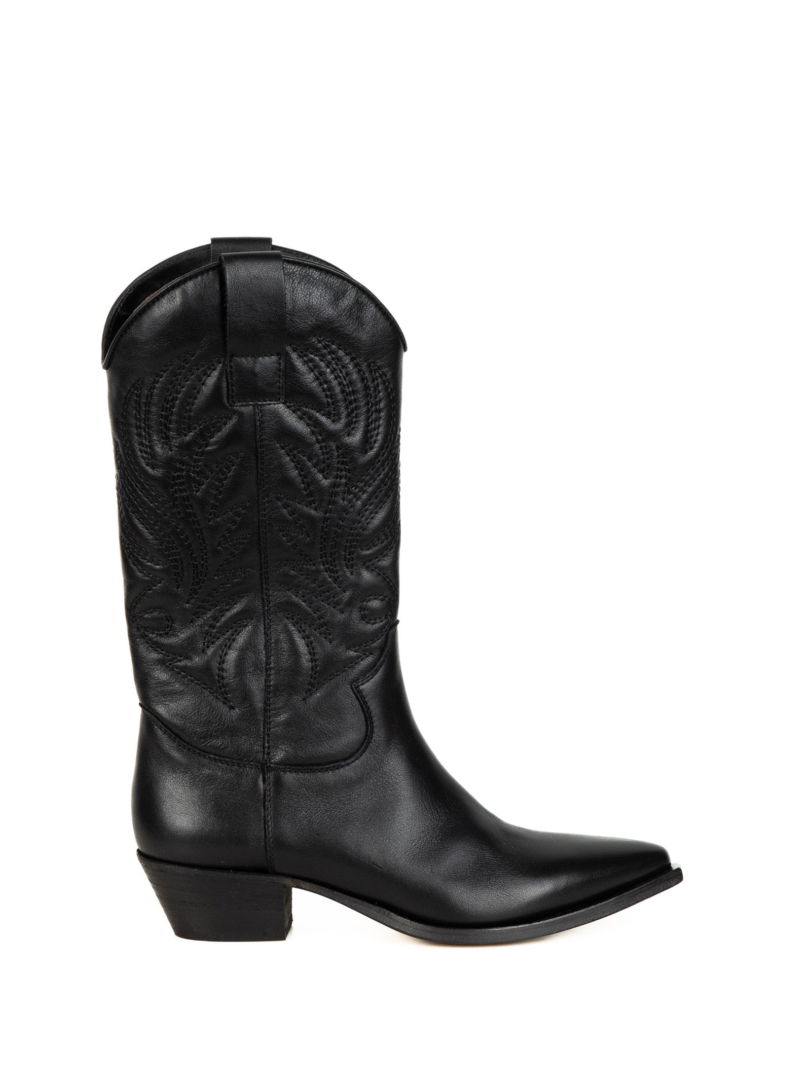 Lemarè Black Leather Texan Boot