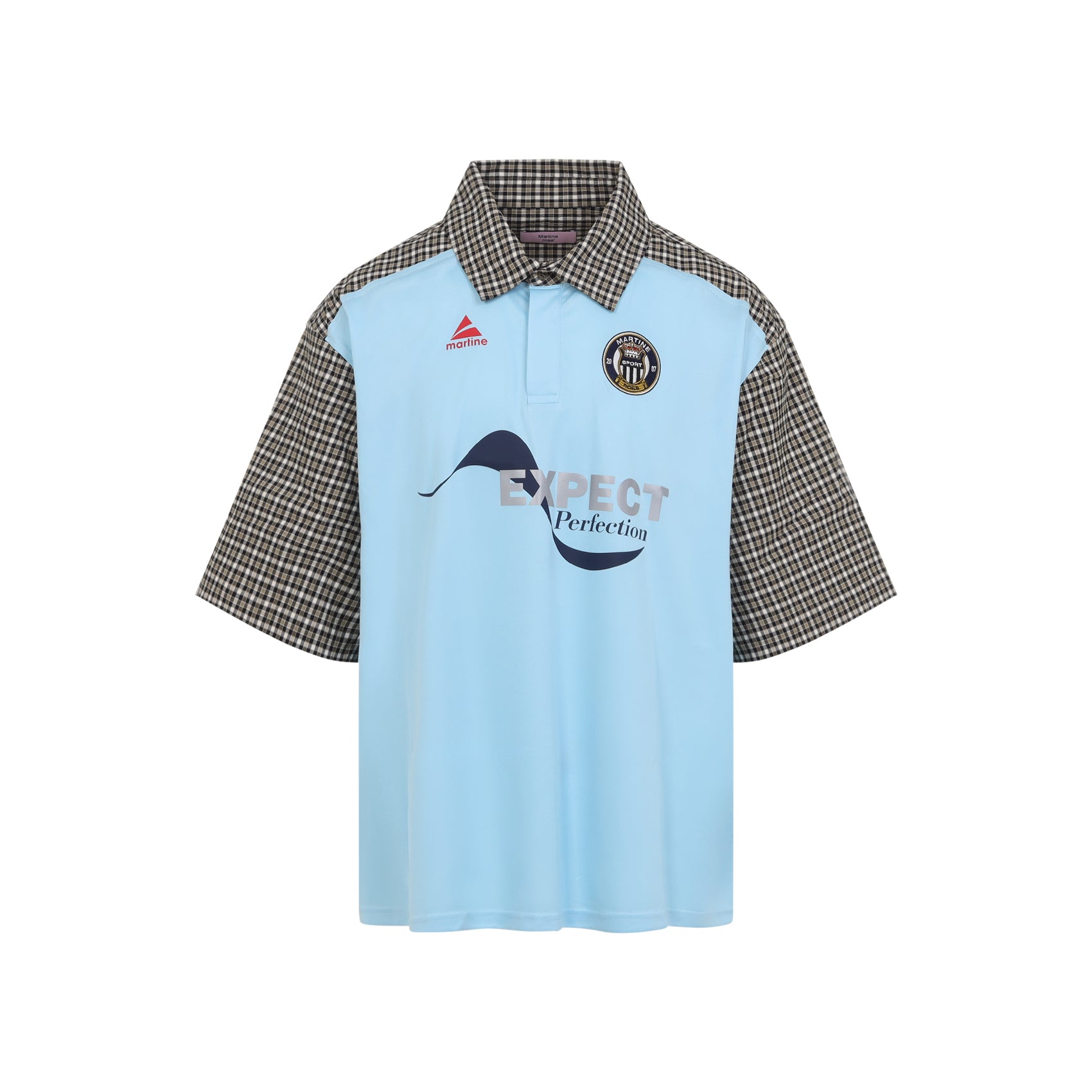 Light Blue Cotton Short Sleeves T-Shirt Poloshirt