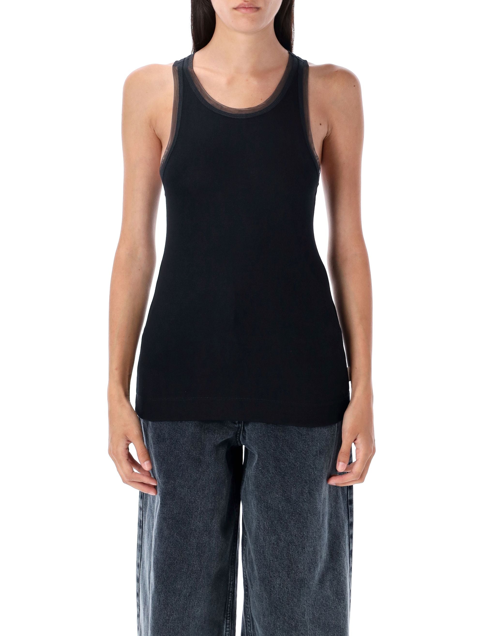 Ribbed Jersey Tank Top