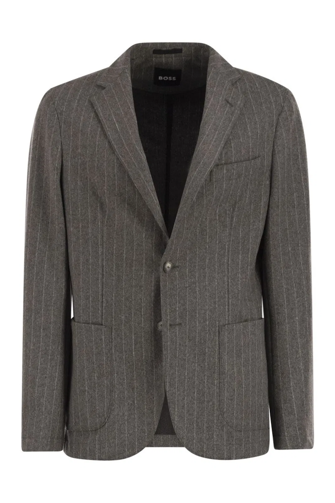 Slim-Fit Blazer In Stretch Striped Flannel