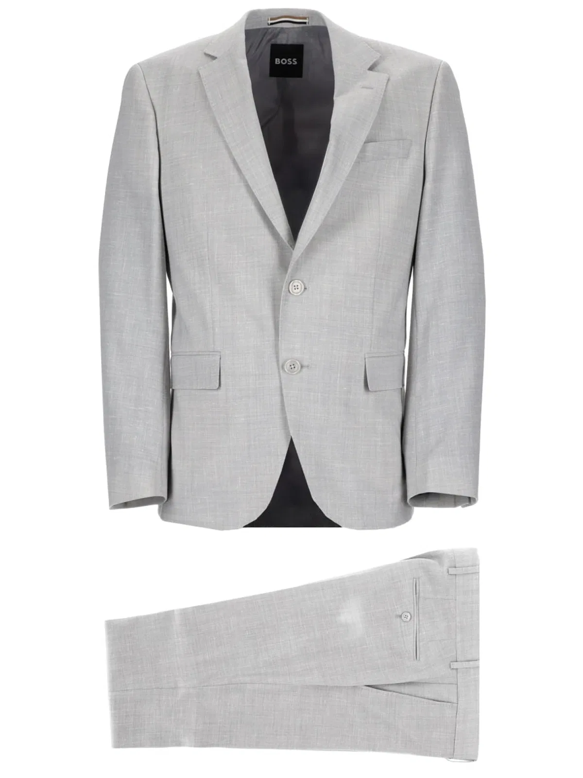 Grey Rpl Virgin Wool Linen Elastane Suit