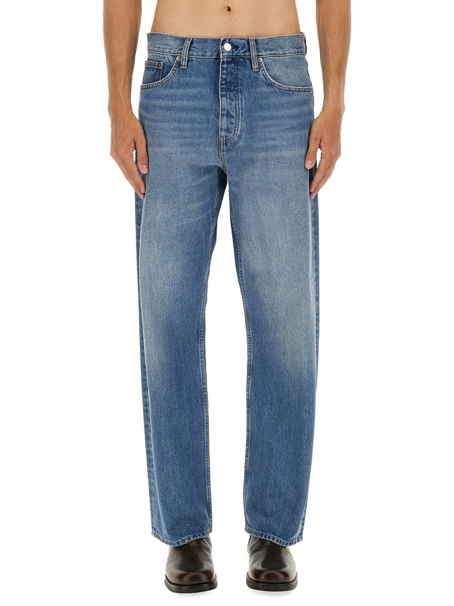Beige Cotton Jeans