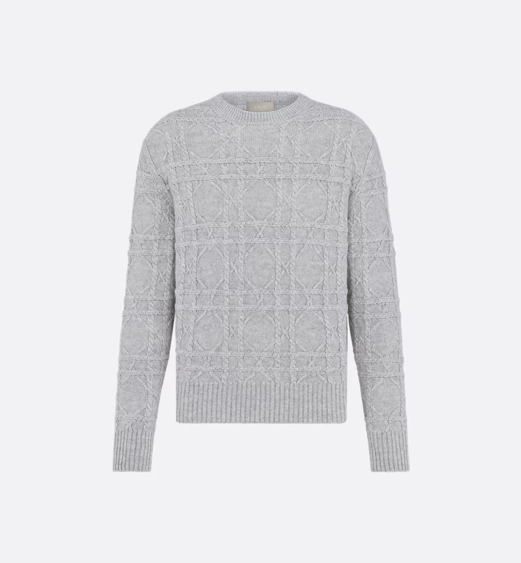 Grey Linen Cashmere Knit Top