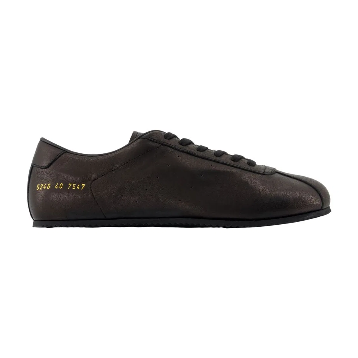 Black Leather Driving Sneaker