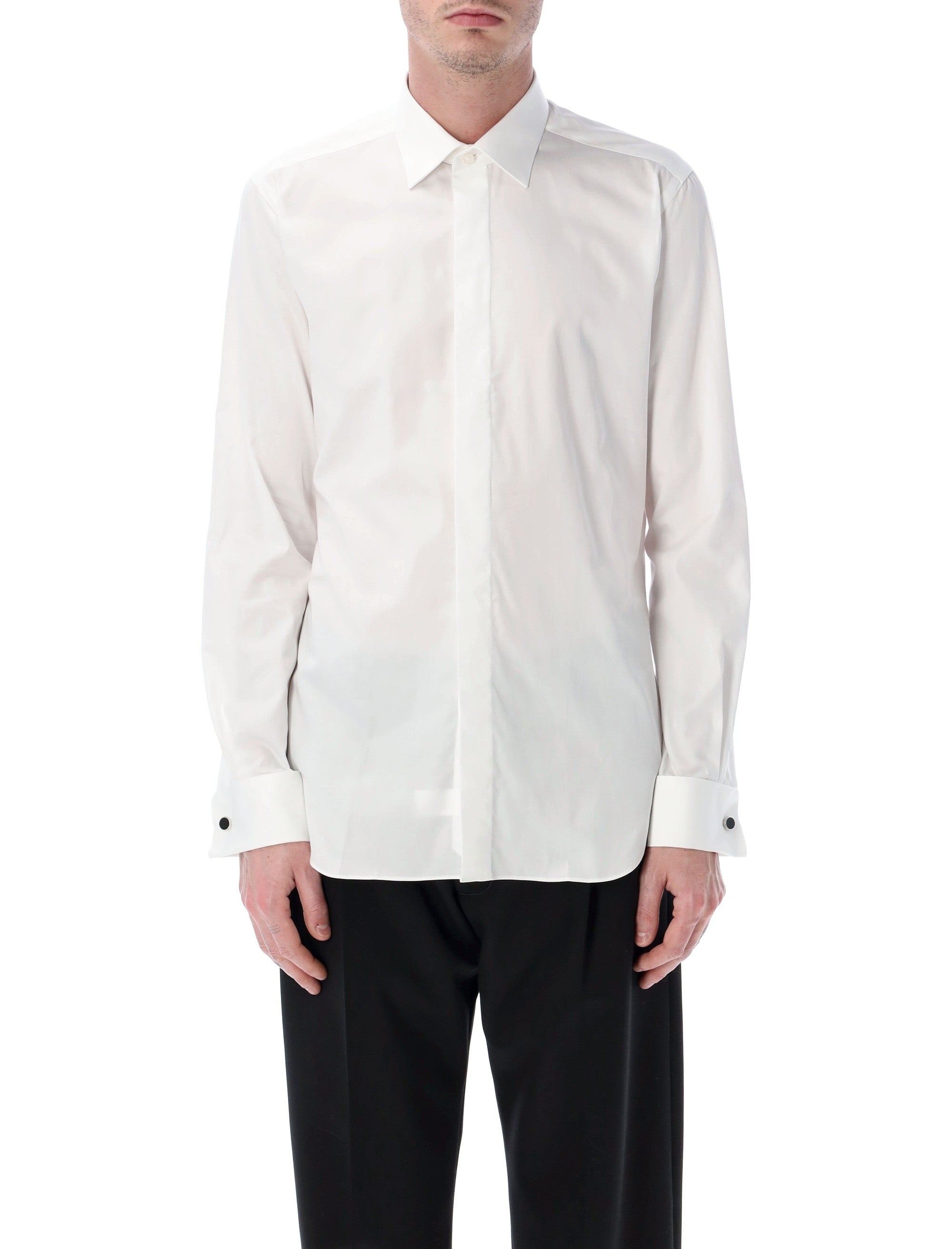 White Cotton Tailored Long Shirt