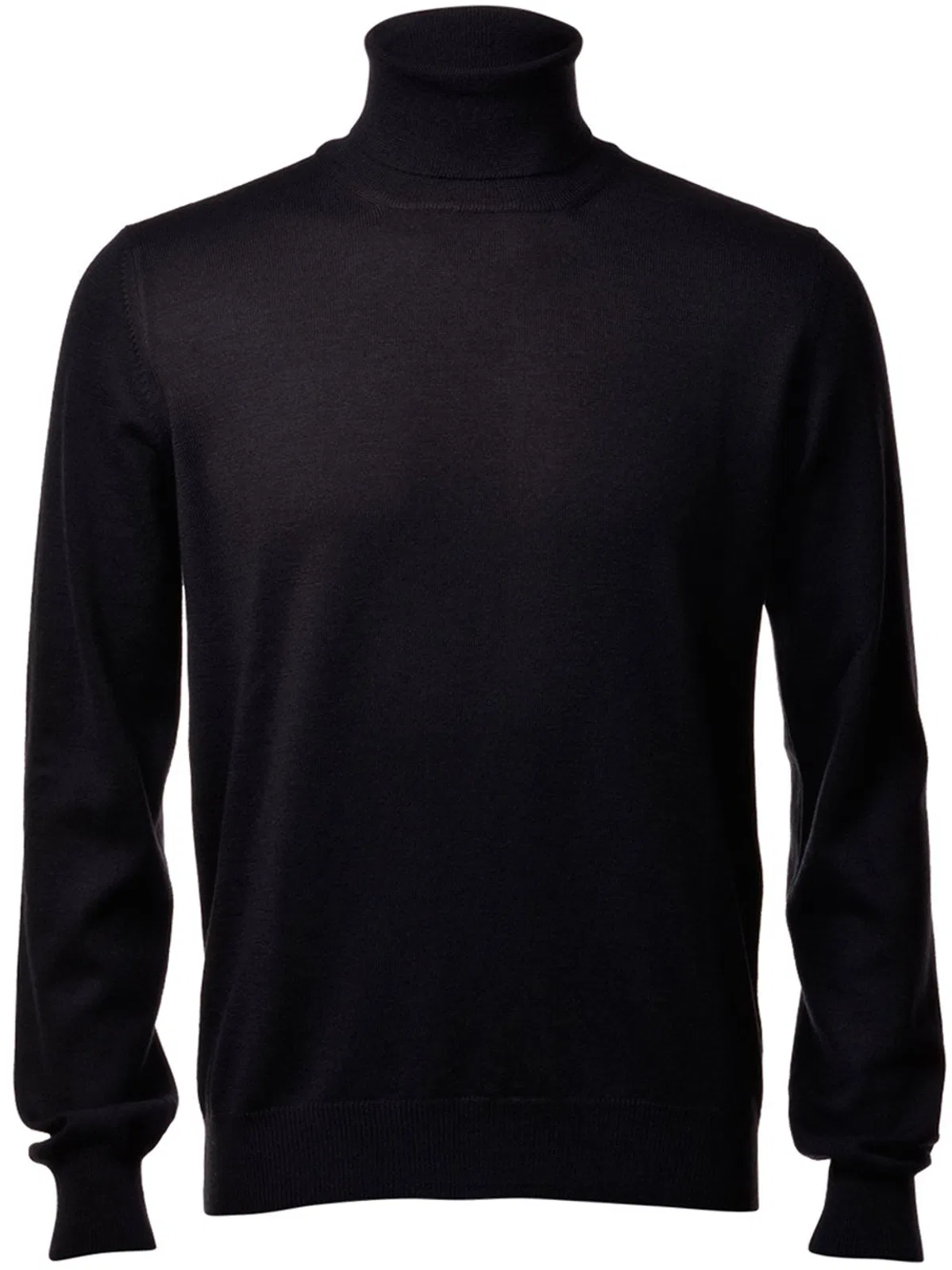 Black Wool Cyclist Sweater