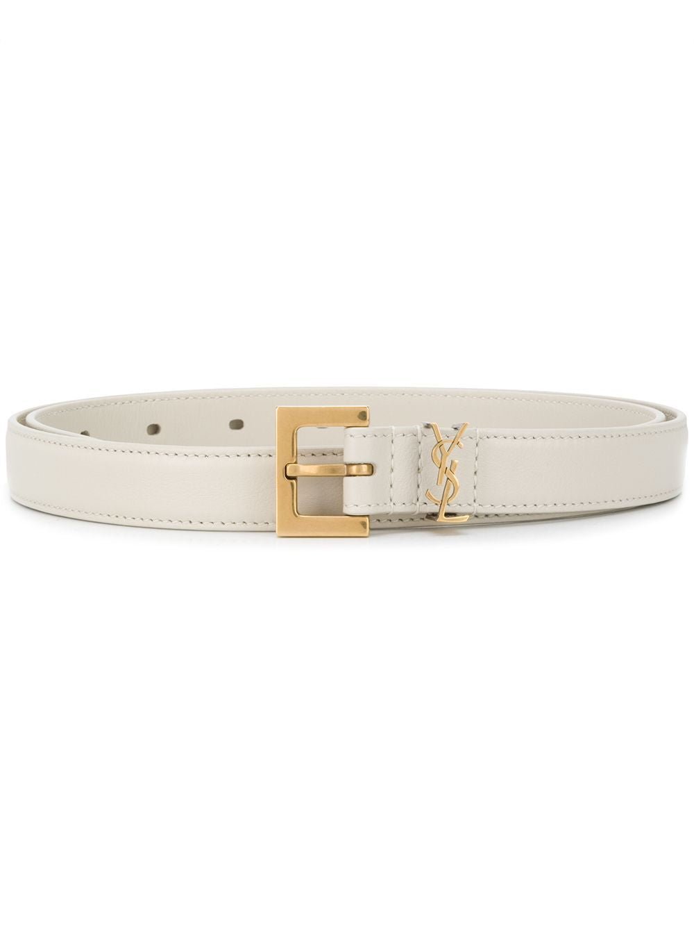 Cassandre Thin Belt With Square Buckle In Box Leather