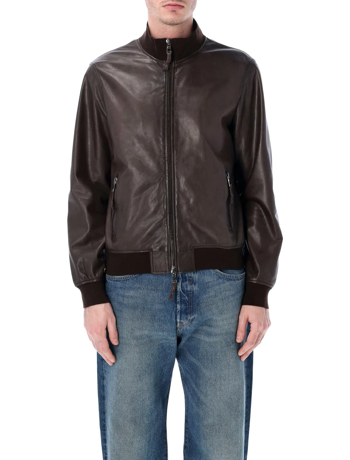 6.6.44 Leather Bomber Jacket
