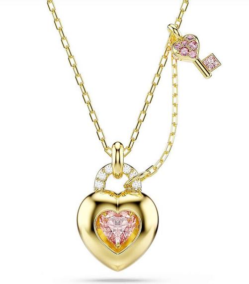 Gold-Tone Heart Key Chain Bijoux