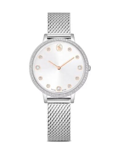 White Dial Silver-Tone Watch Accessories