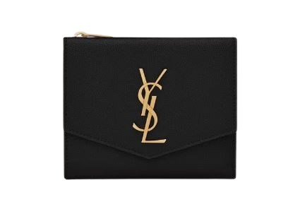 Uptown Compact Wallet In Grain De Poudre Leather