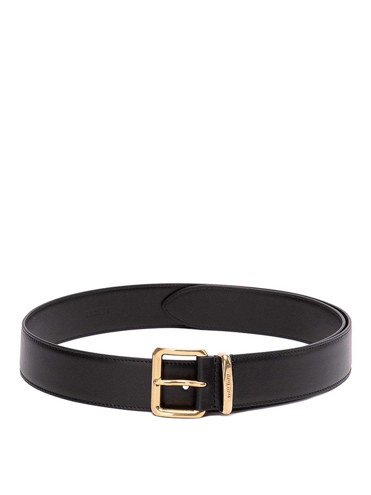 Black Calfskin Leather Belt