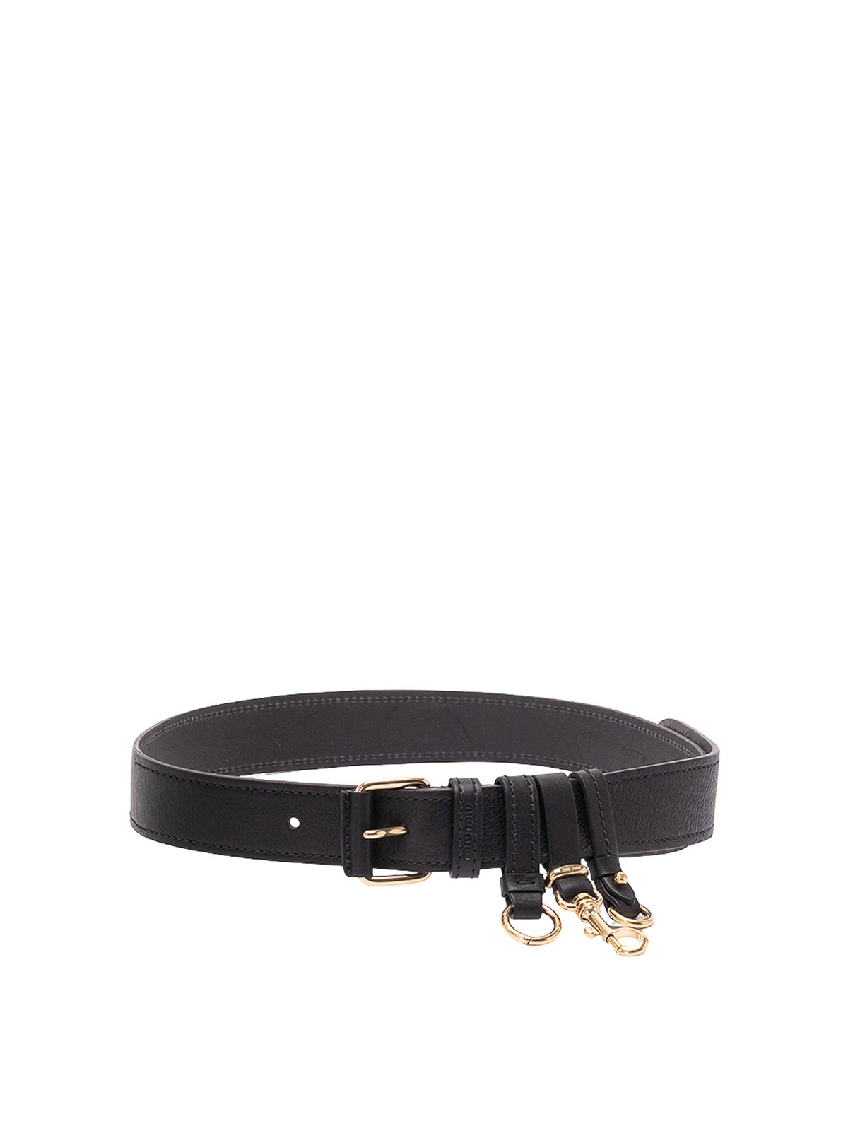 Black Calfskin Leather Belt