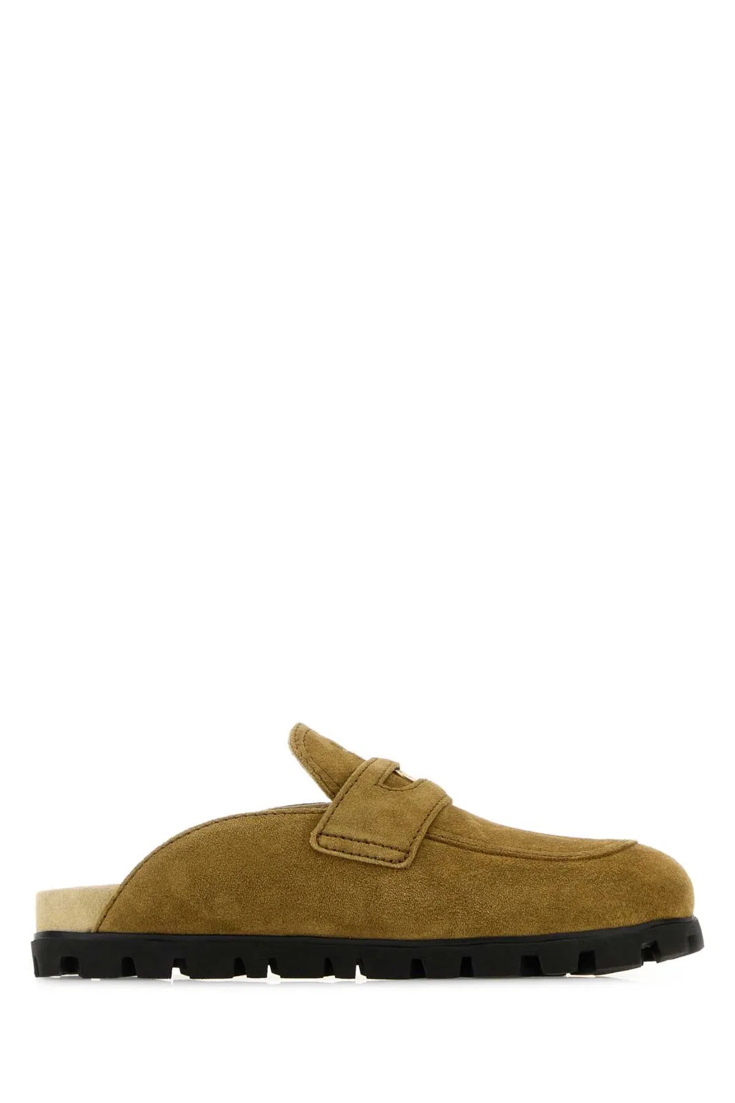 Olive Green Suede Slippers