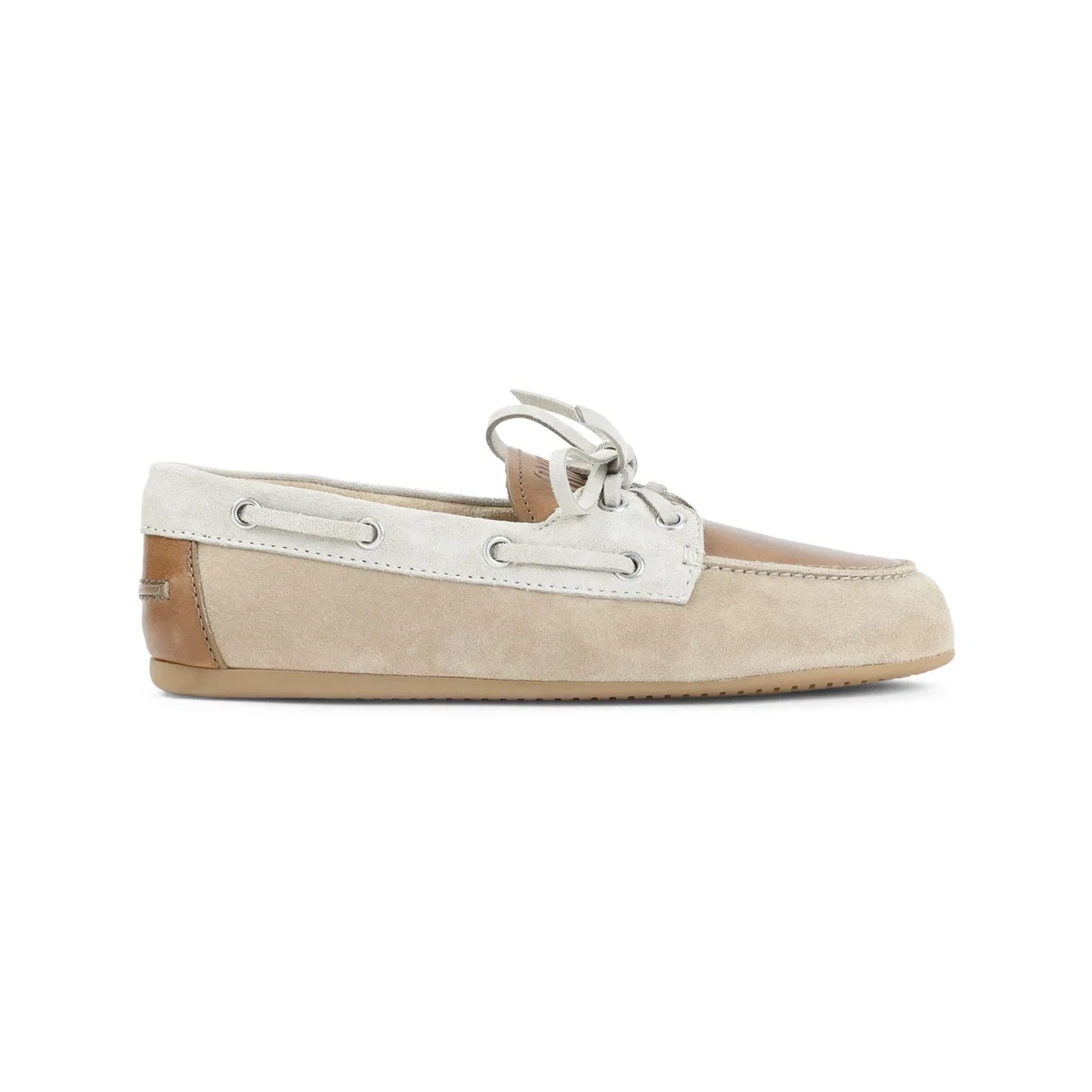 Multicolor Leather And Suede Loafers