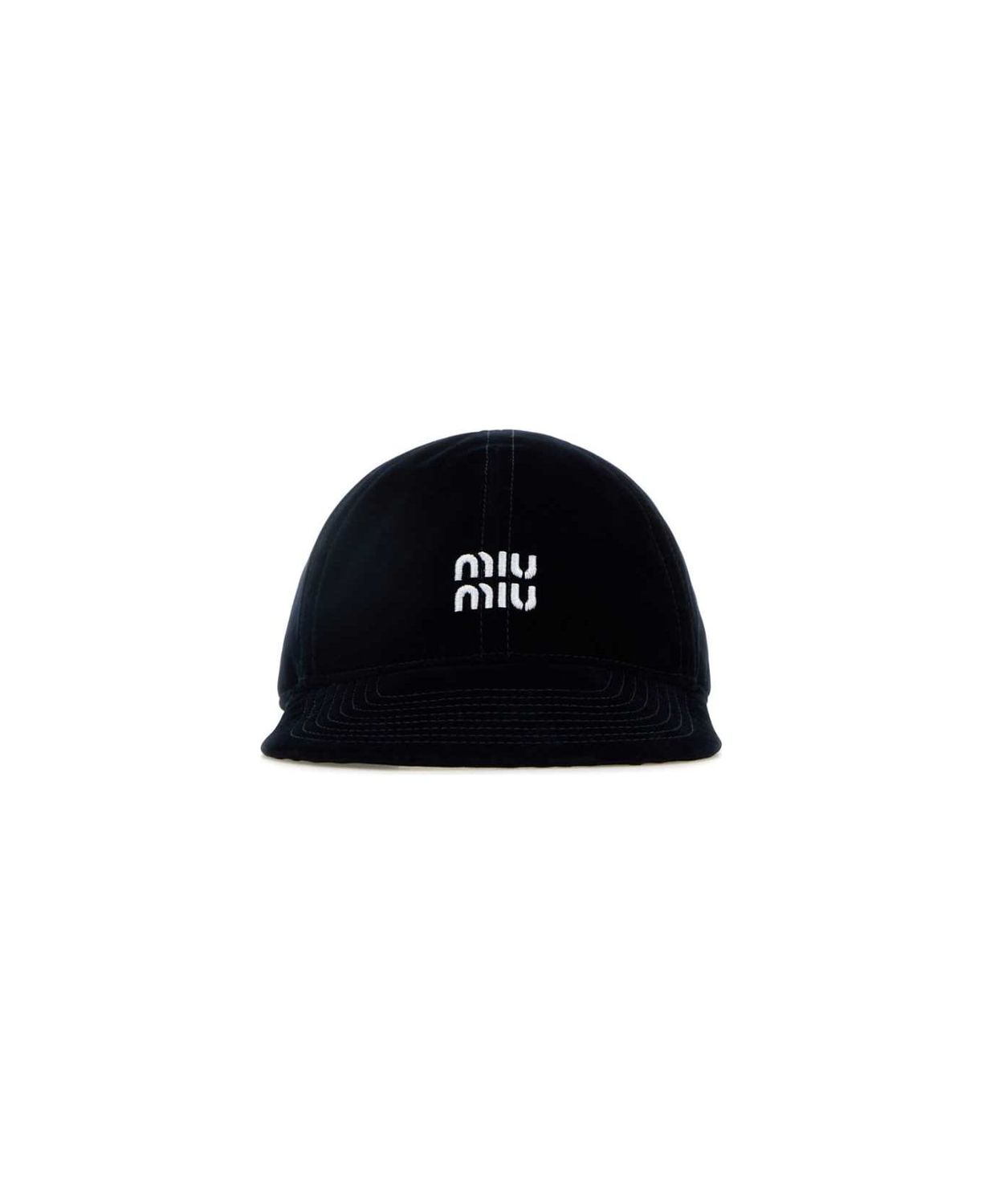 Blue Black Cotton Baseball Cap