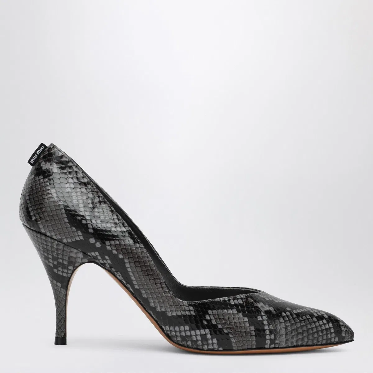 Miu Miu Ardesia Pumps In Ayers Pythonprint Leather In Animal Print