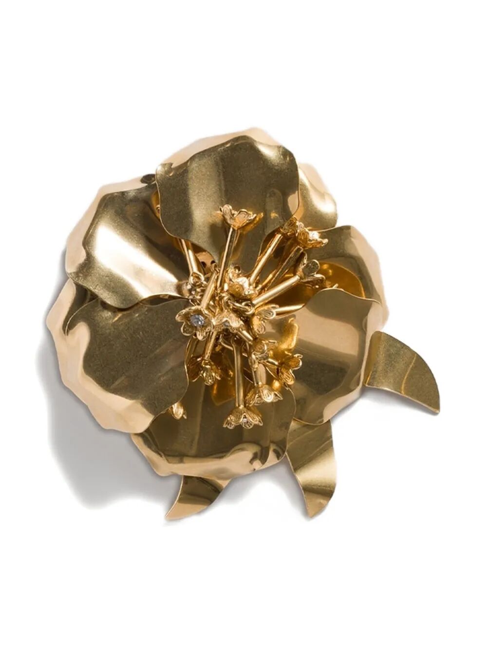 Metal Brooch With Crystals