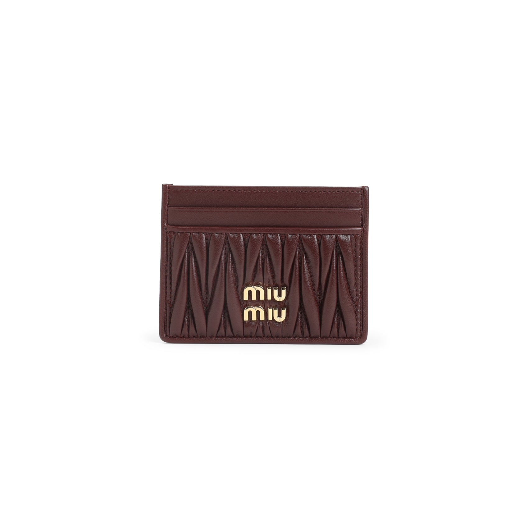 Matelassé-Effect Card Holder