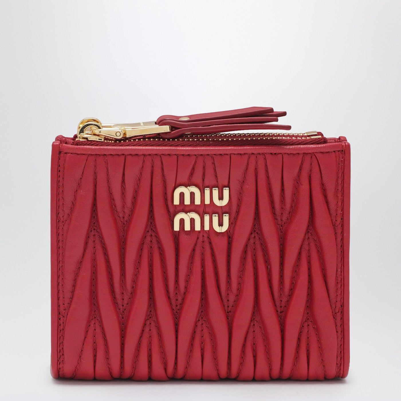 Small Red Quilted Nappa Wallet