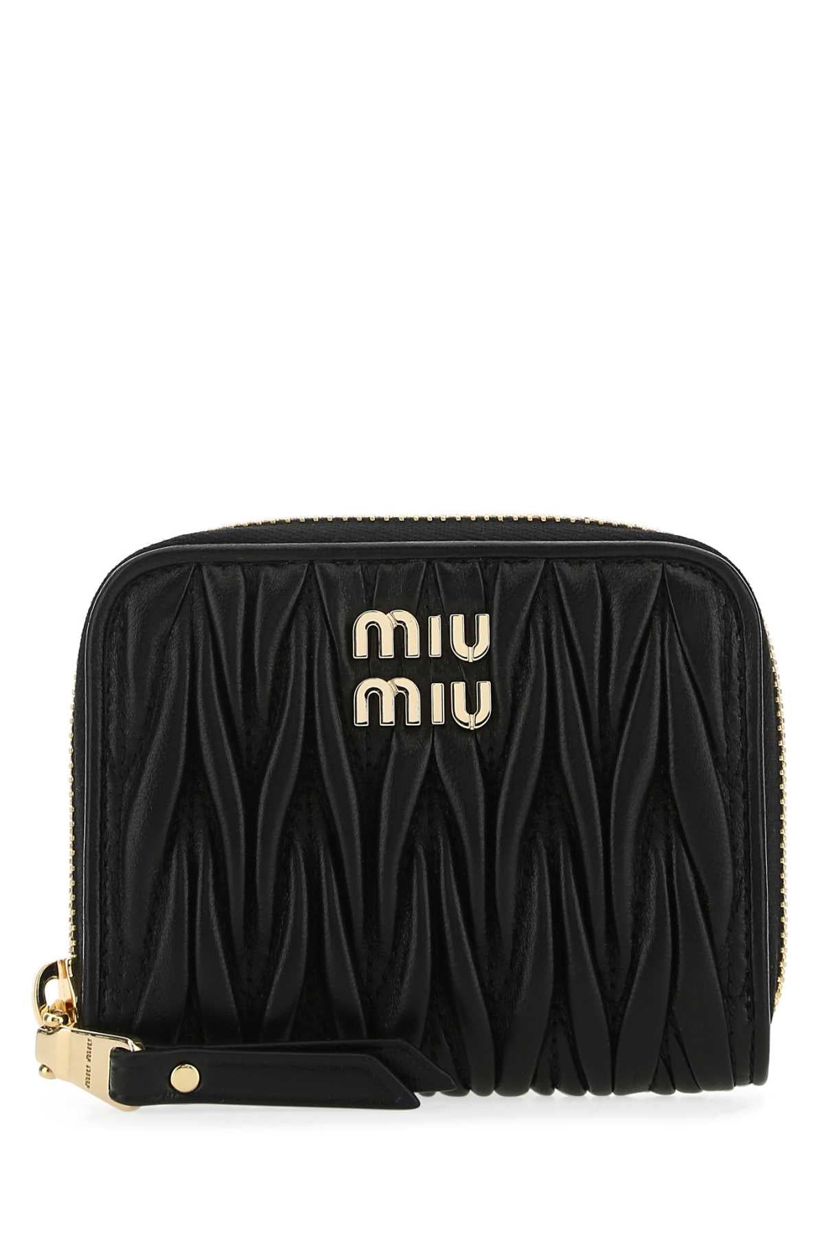 Black Matelassé Nappa Coin Purse