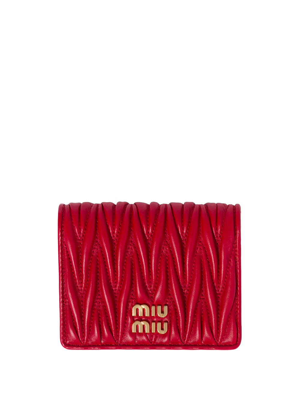 Red Matelassé Nappa Wallet