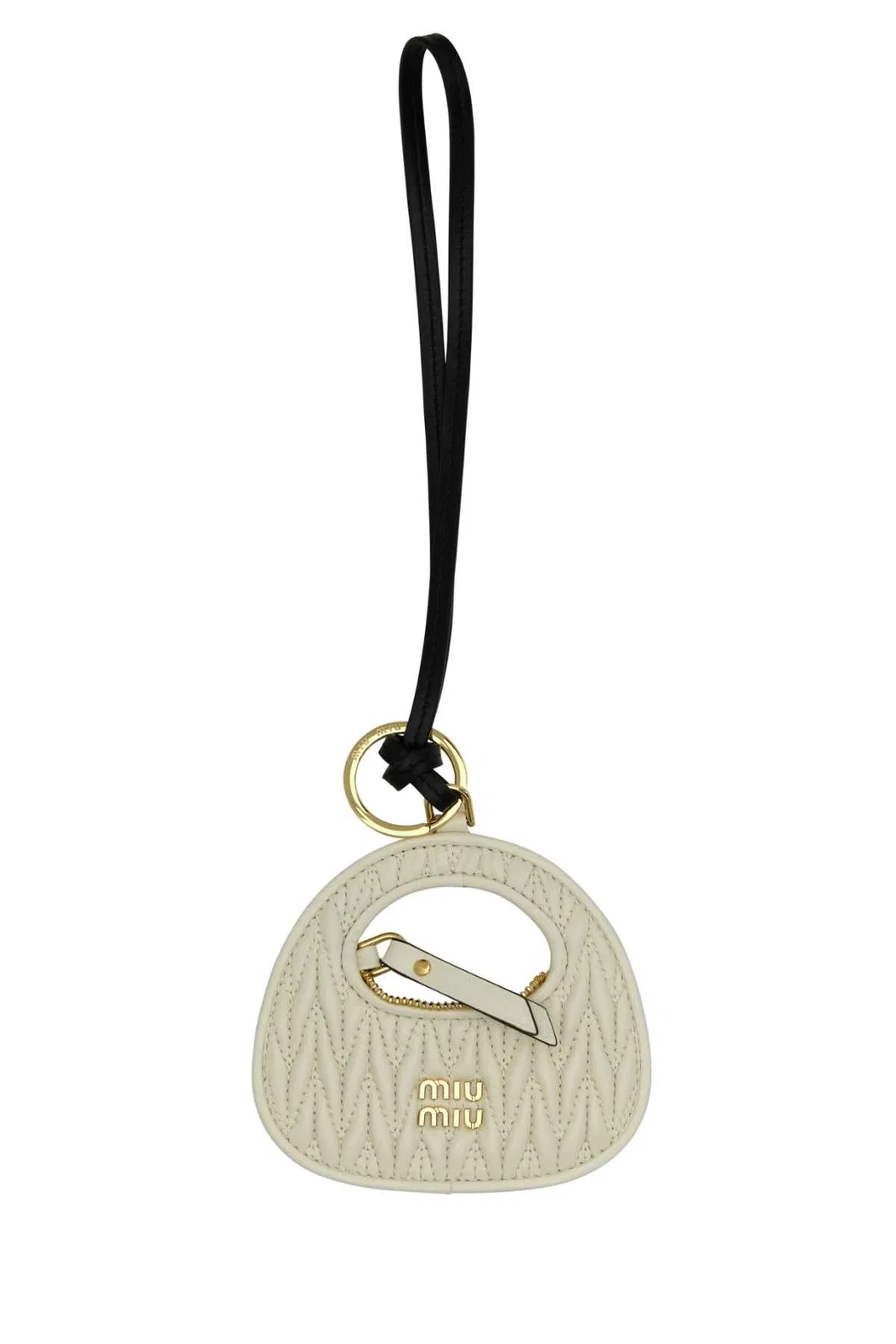 Miu Miu Trick Wander White In Leather In Gray