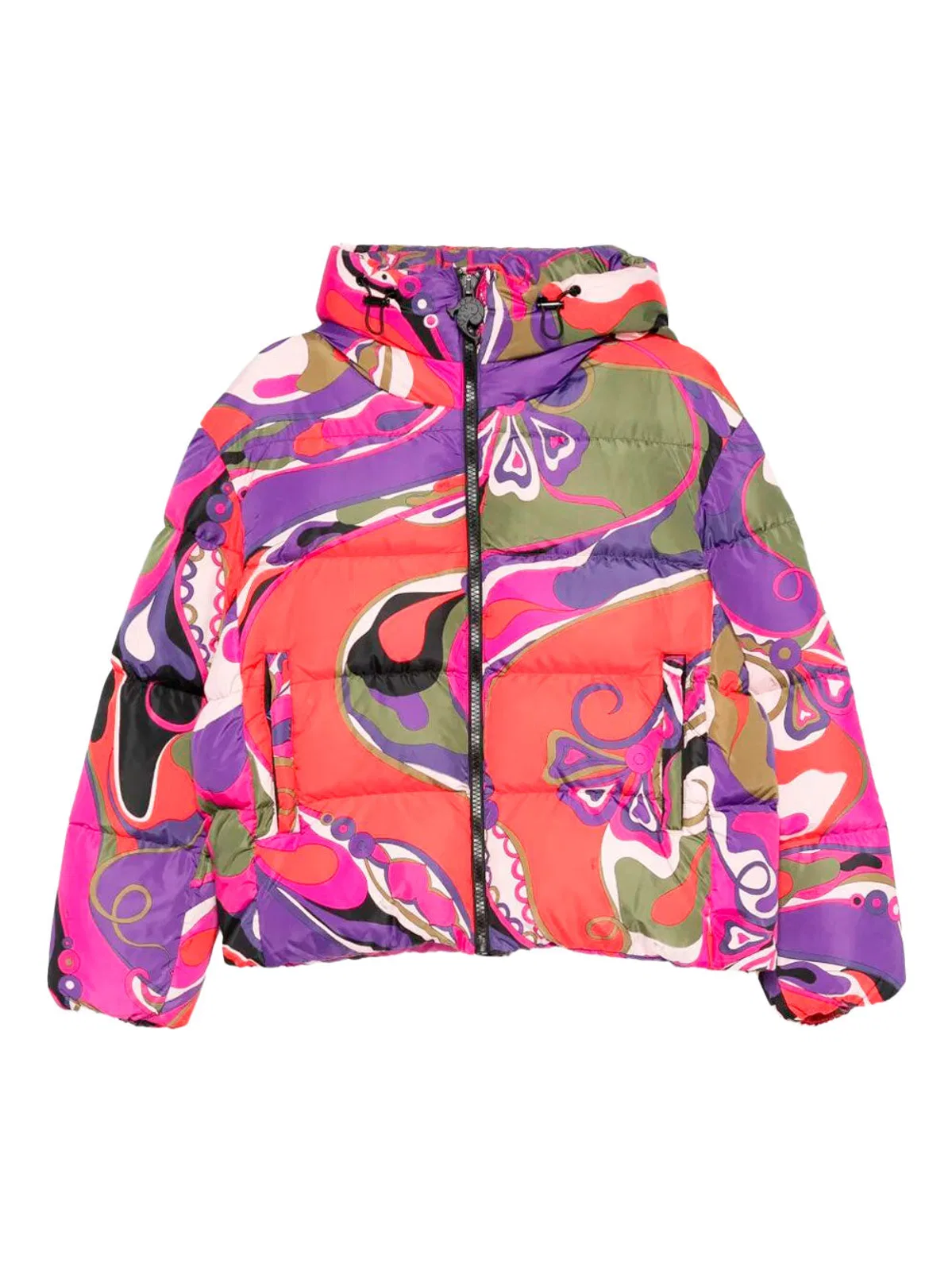 Orchidee Print Down Jacket