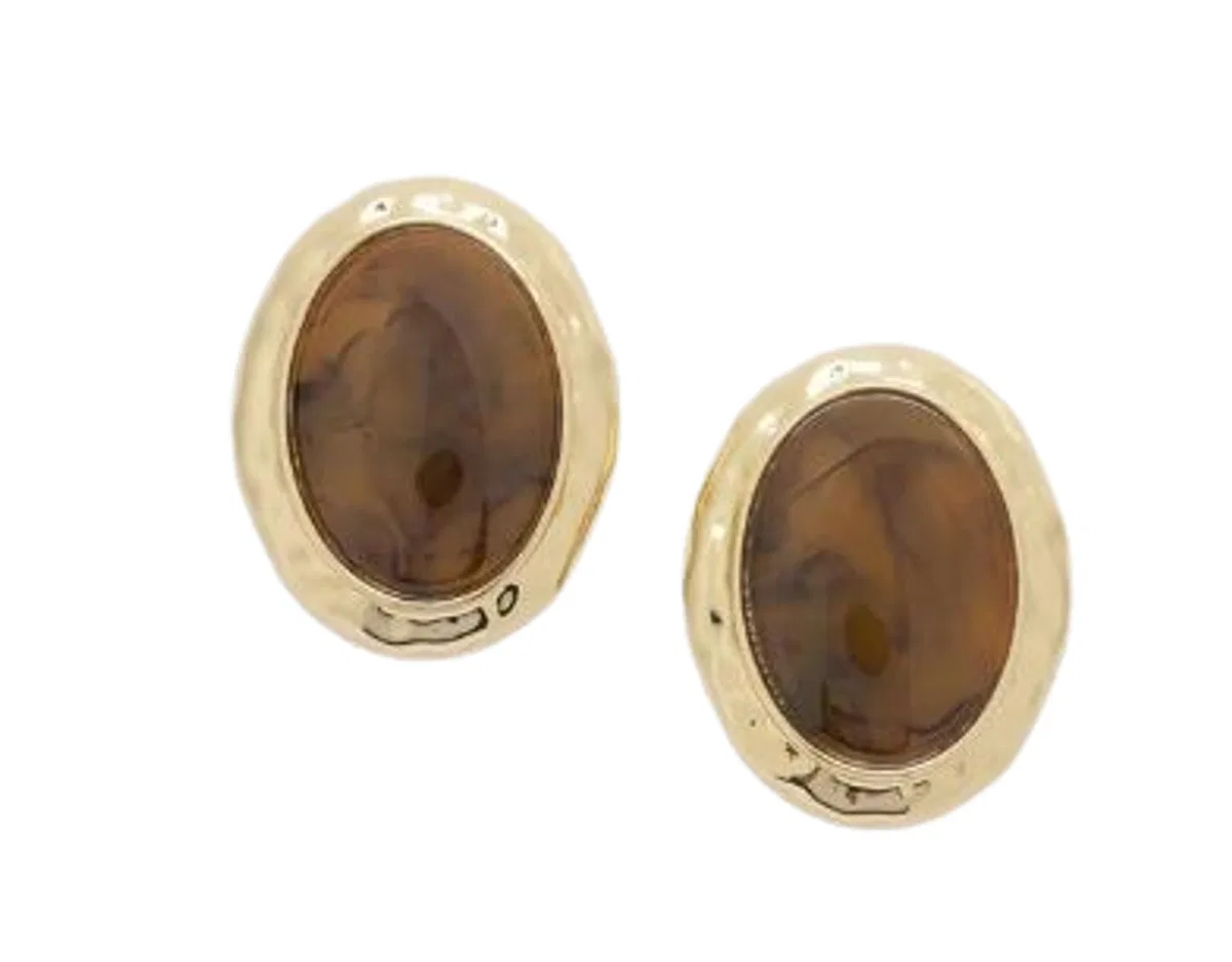Self-portrait Brown Copper Earrings