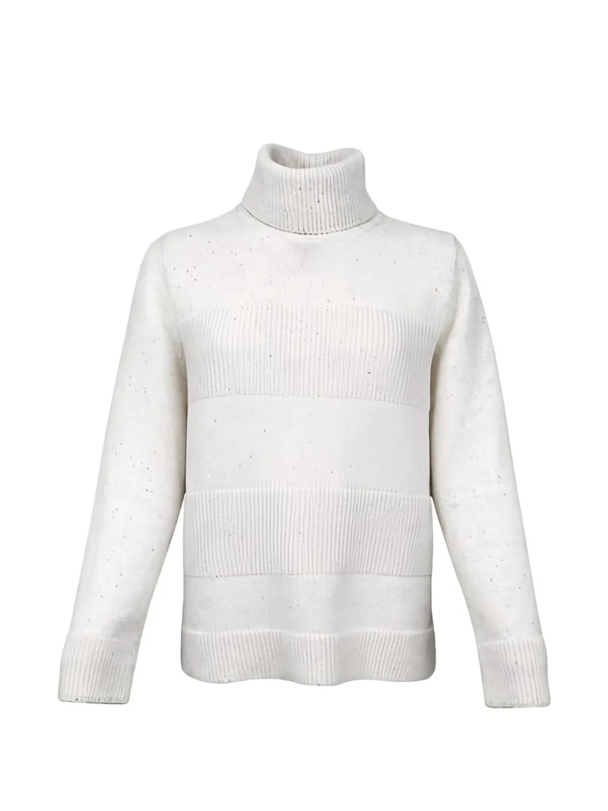 D Exterior D.exterior Chalk White Wool Sweater In White