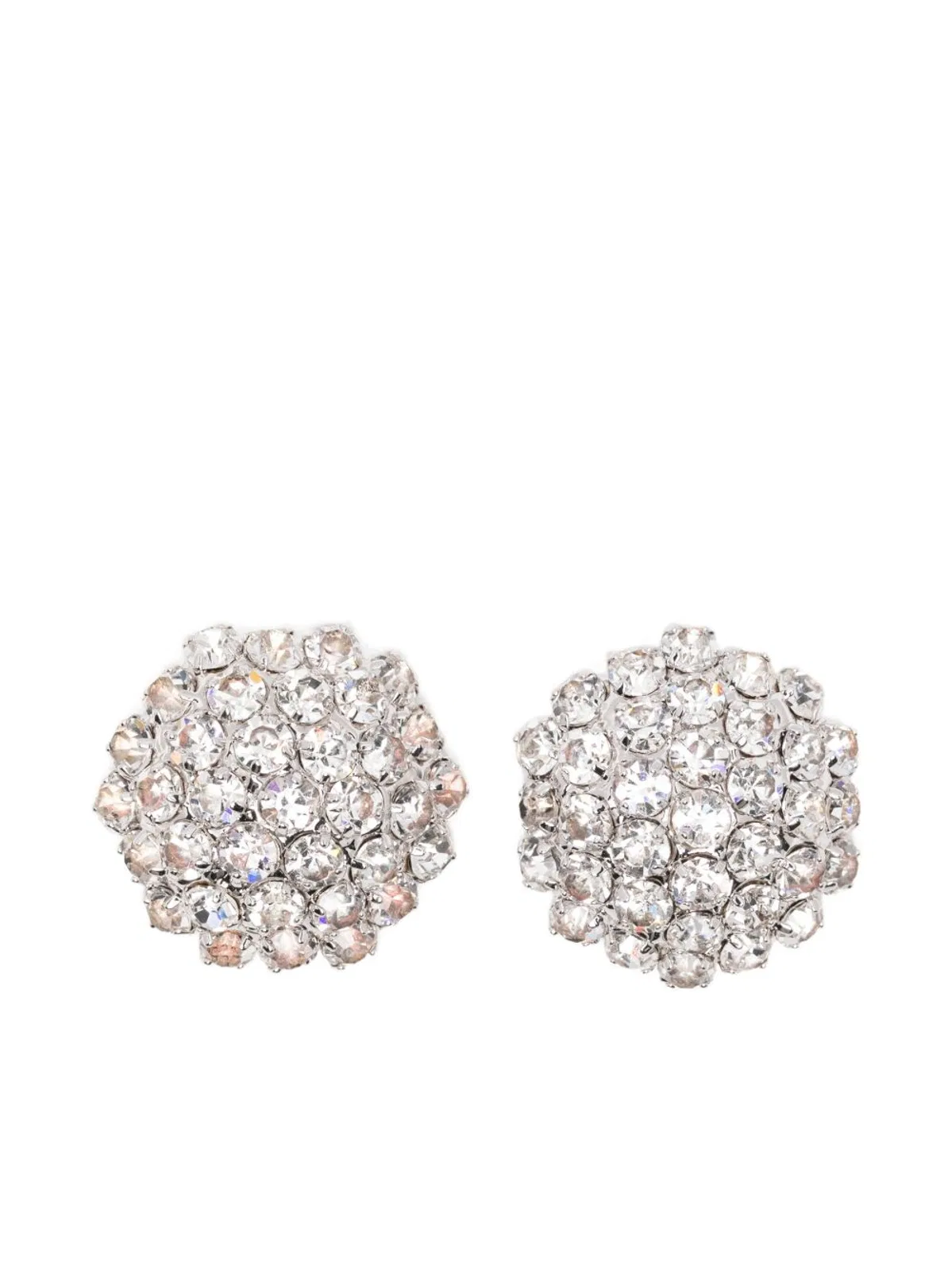 Self-portrait Silver Tone Stud Earrings In Silver