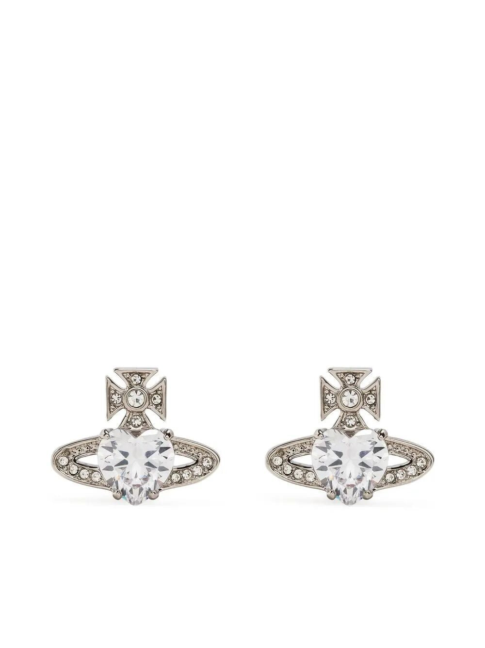 Ariella Heart Shaped Stone Earrings