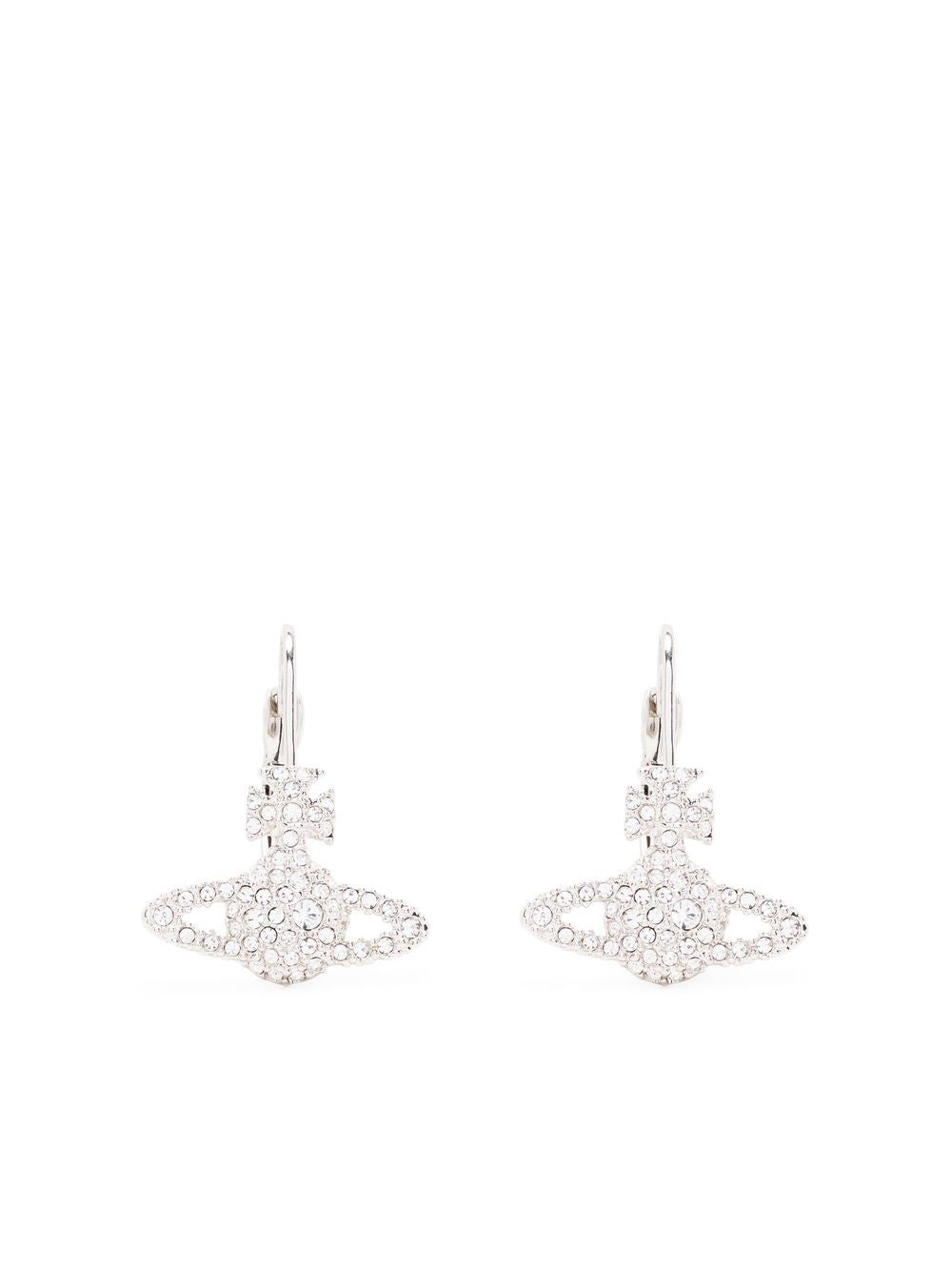 Platinum Crystal Brass Earrings