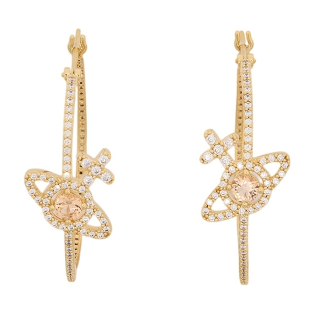 Olympia Cz Earrings -  - Metal - Gold