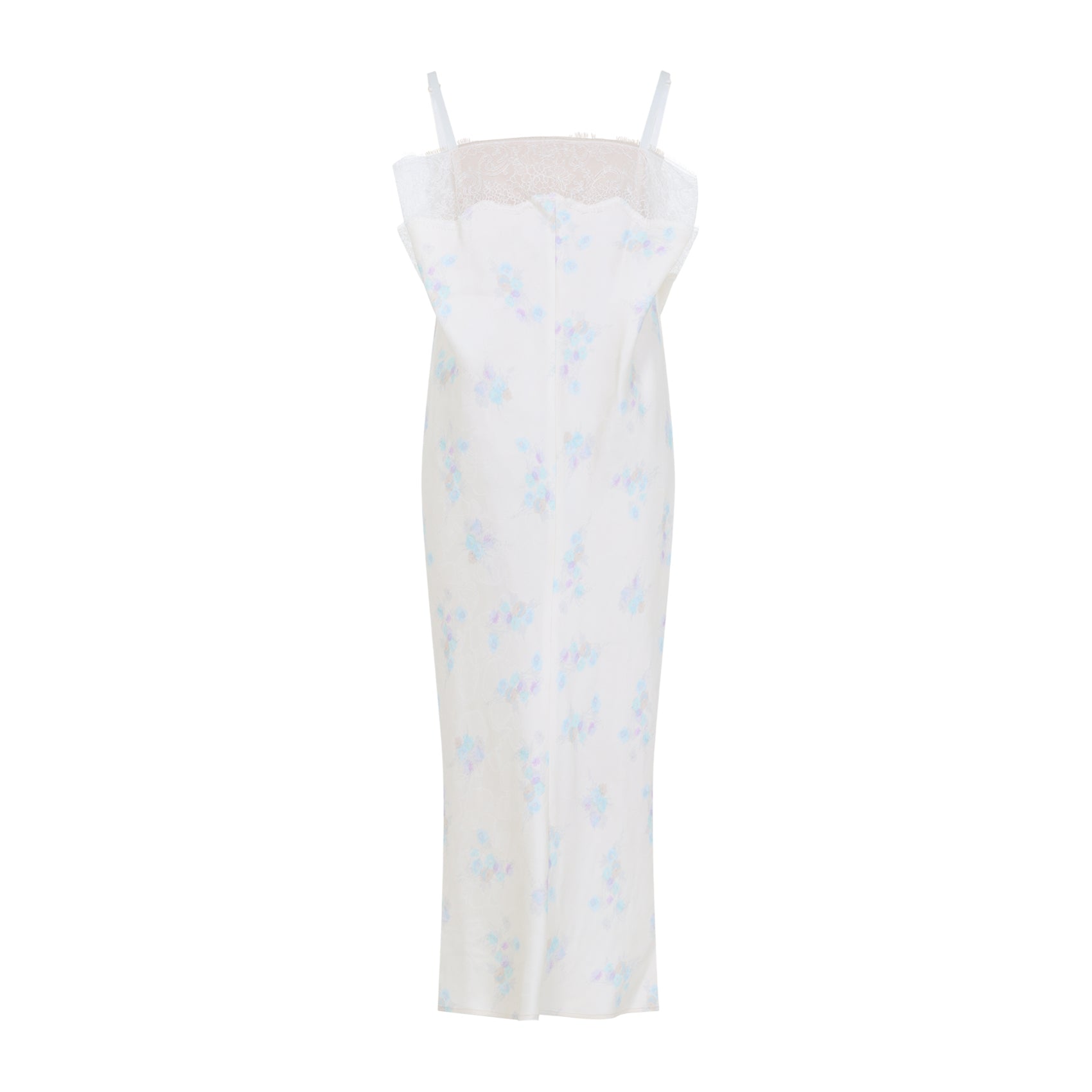 White Lingerie Cotton Midi Dress