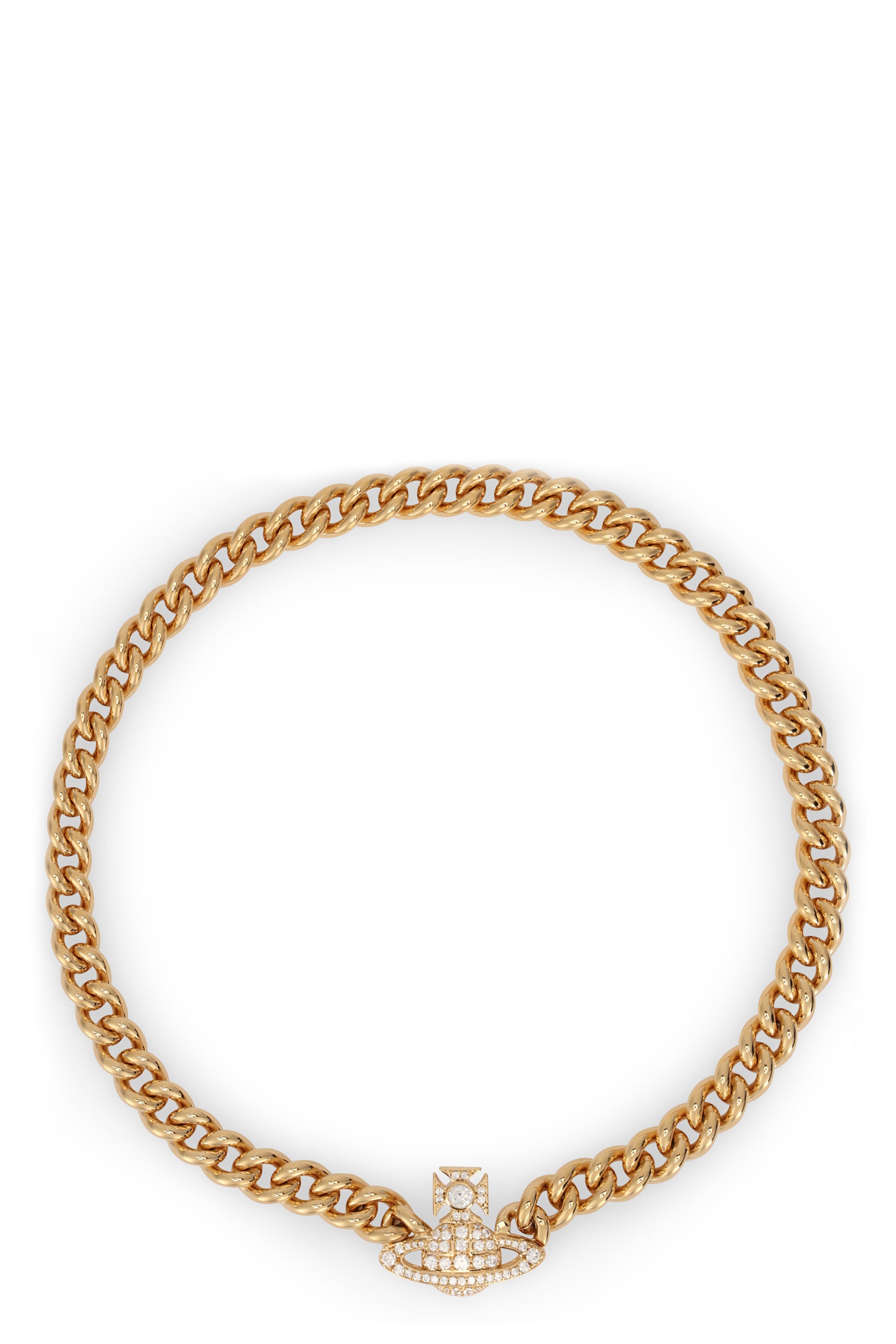 Necklace With Pendant And Decorative Crystals