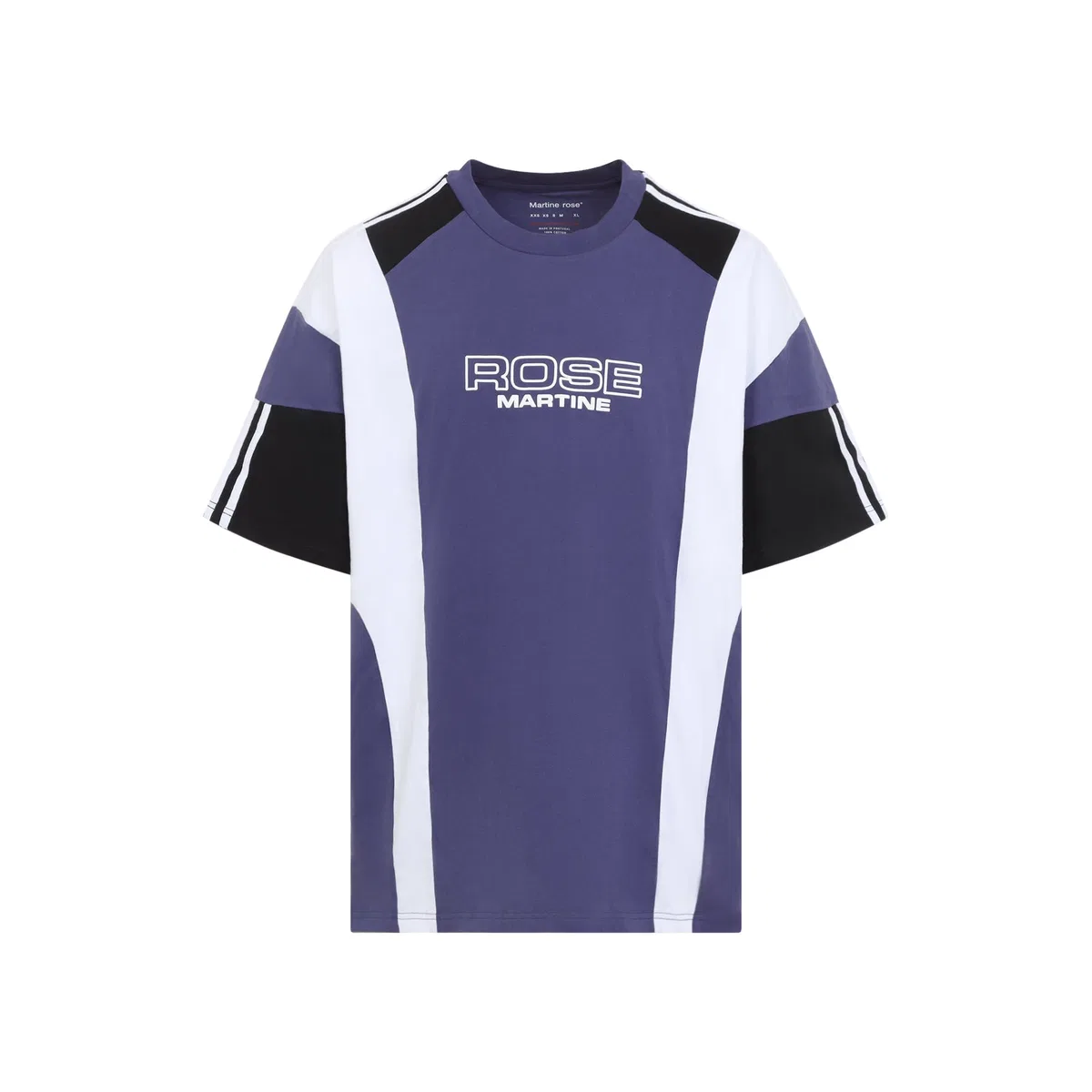 Purple Indigo Blue Cotton Oversized Panelled T-Shirt