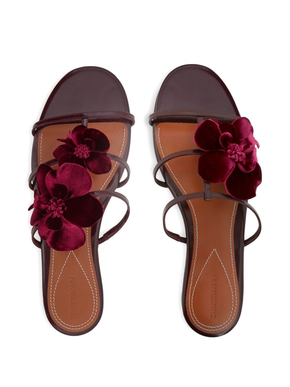 Orchid Leather Flat Sandals