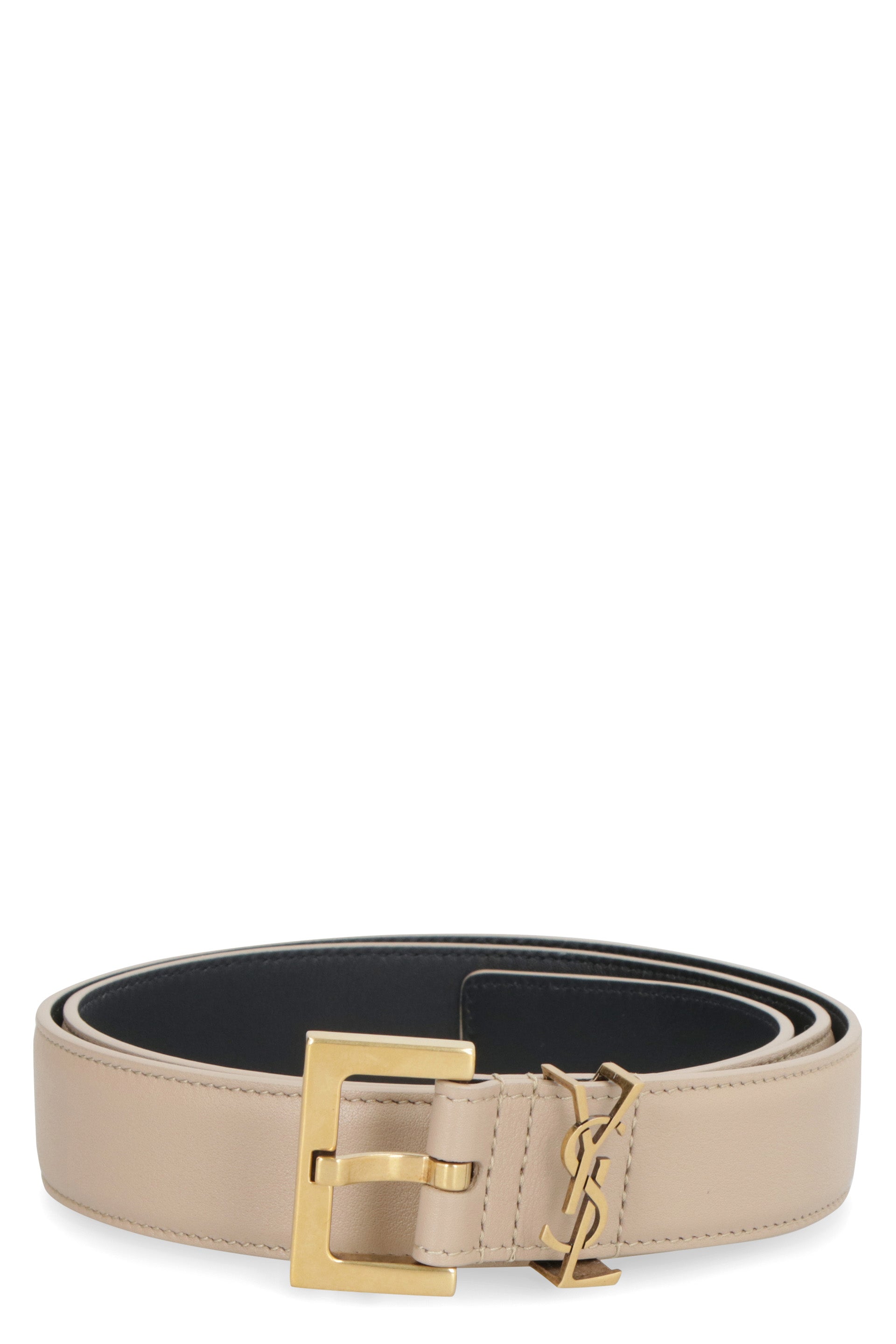 Leather Cassandre Logo Belt