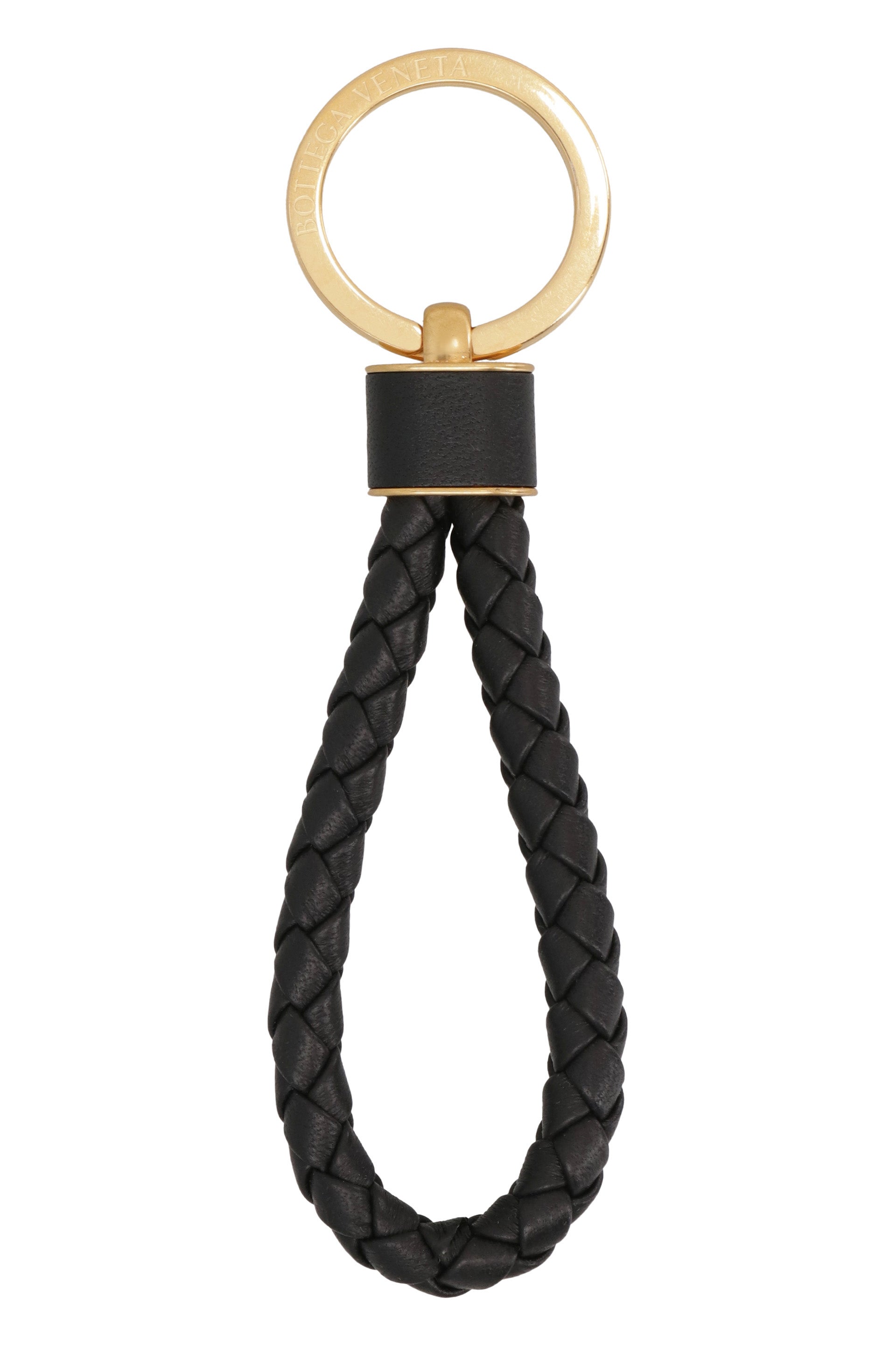 Intrecciato Leather Key Ring