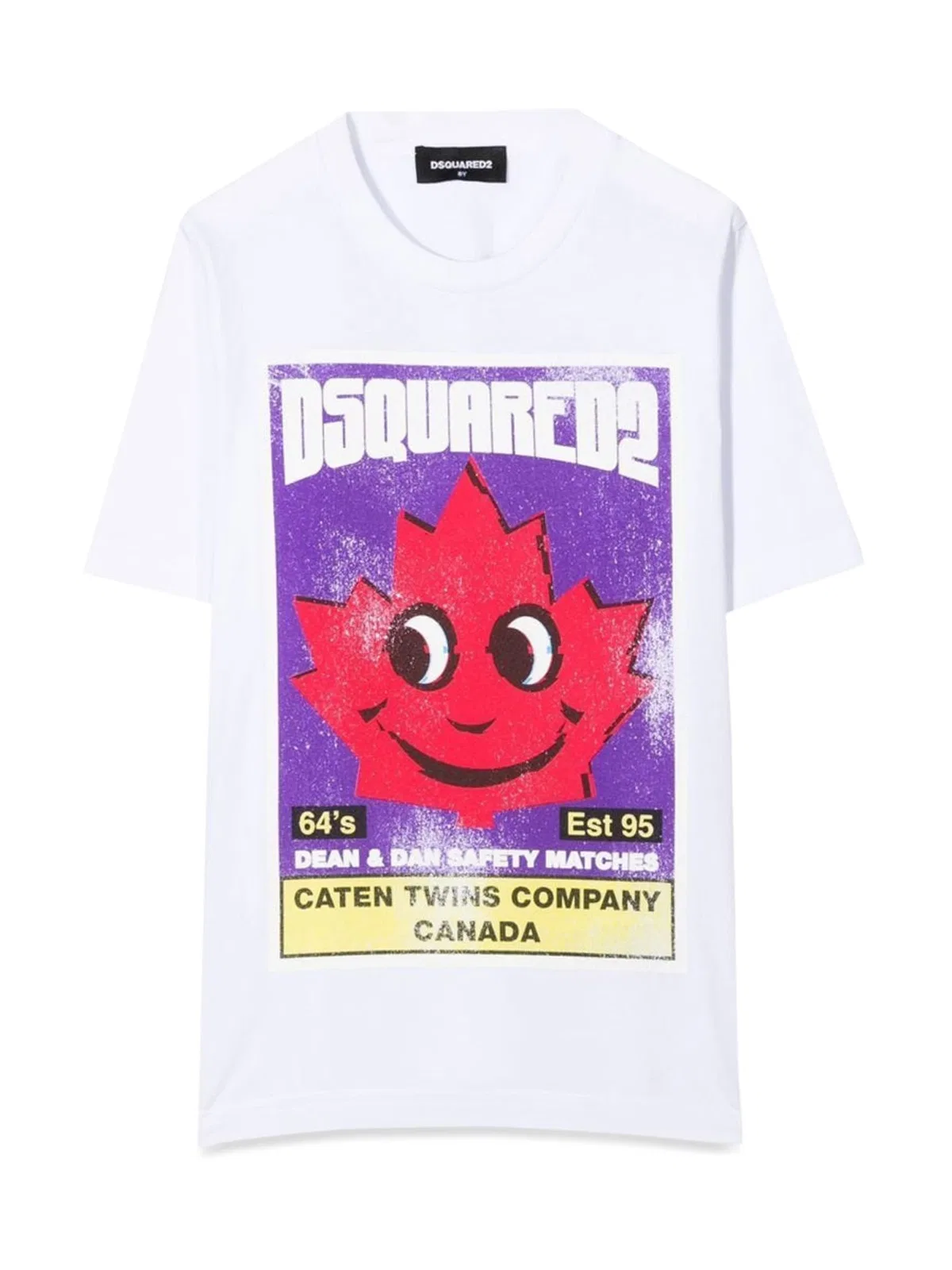 Dsquared2 Dsquared Front Logo And Leaf Print T-shirt In White