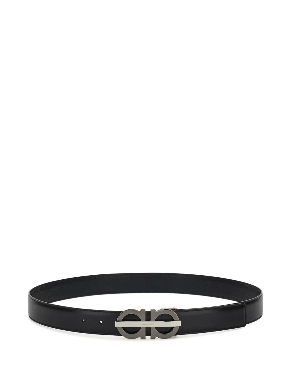 Gancini Smooth Leather Reversible Belt