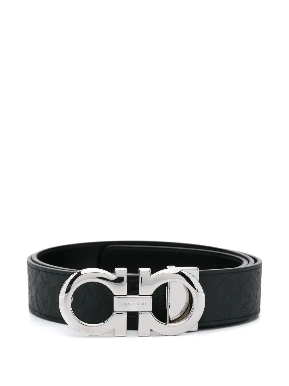 Logo Buckle Leather Belt