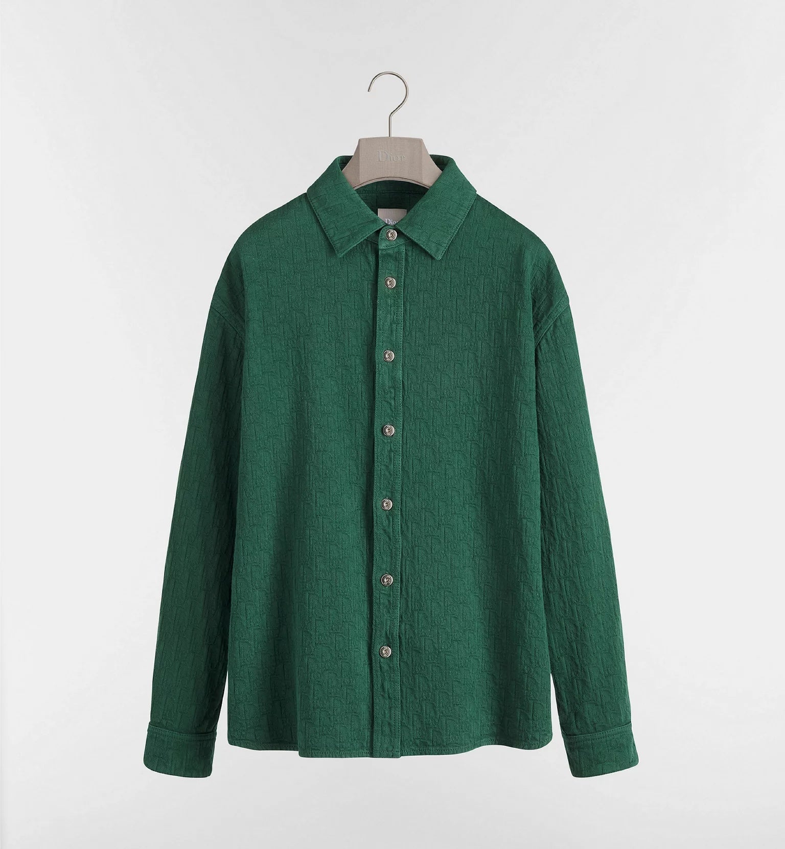 Green Cotton Denim Shirt