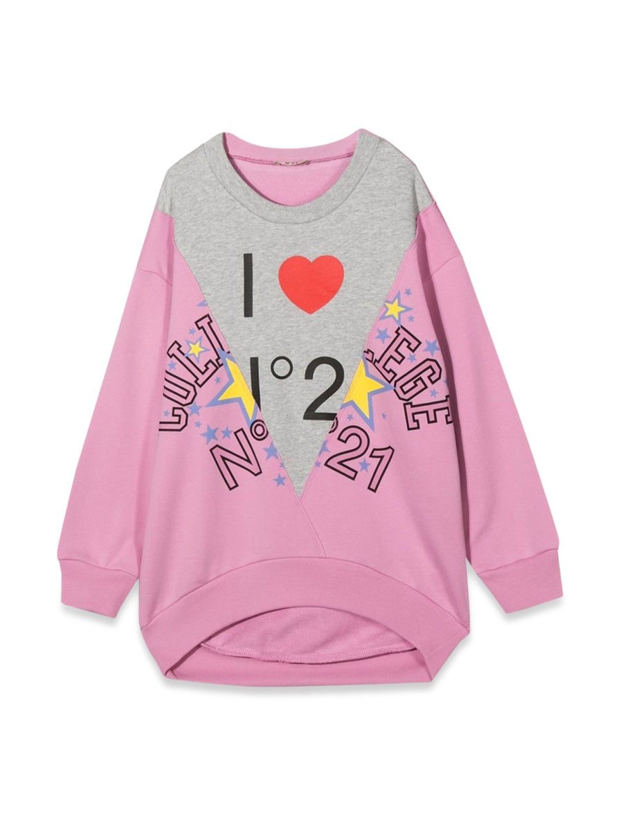 Crewneck Sweatshirt Logo And Heart