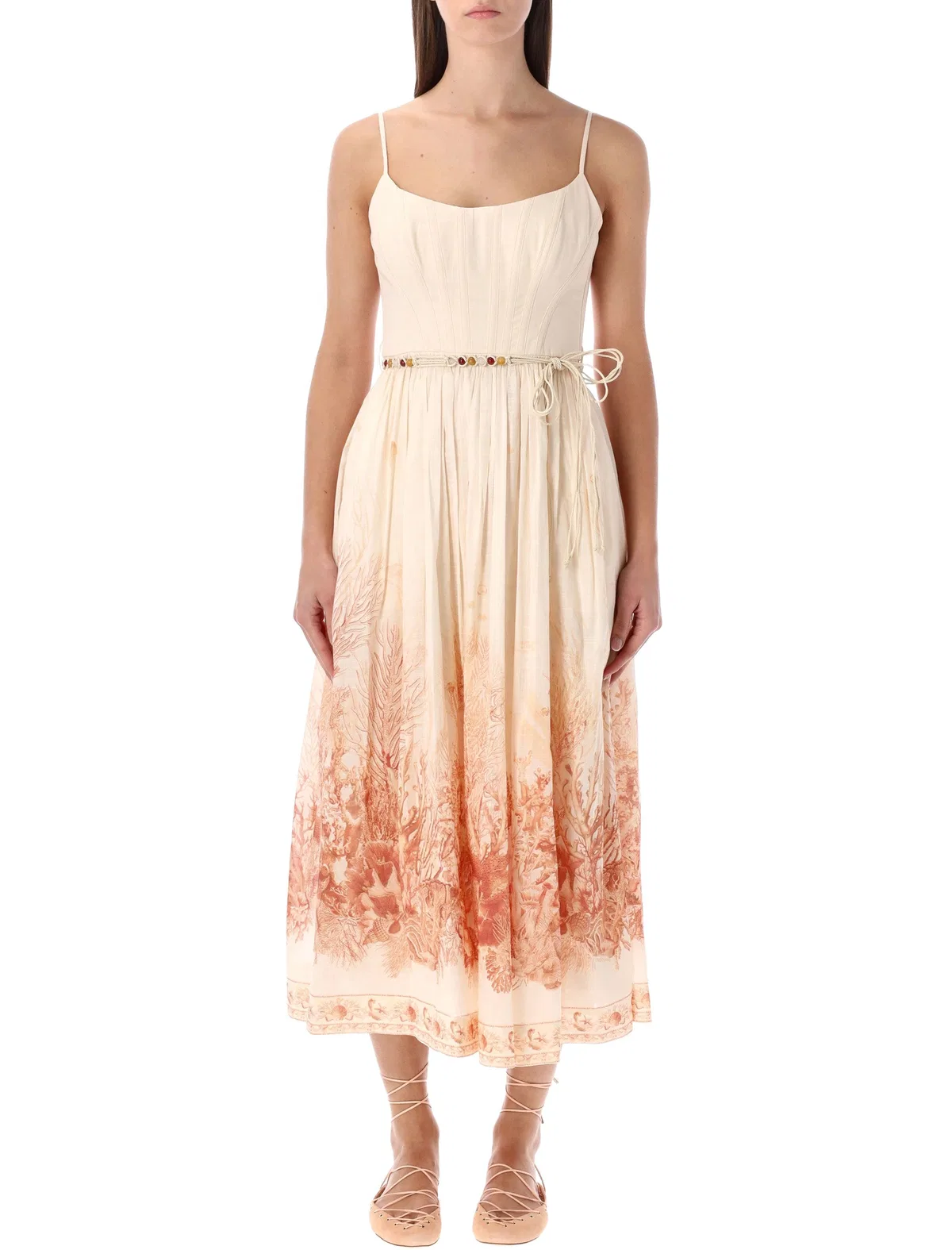 Wanderlust Corset Midi Dress Cream