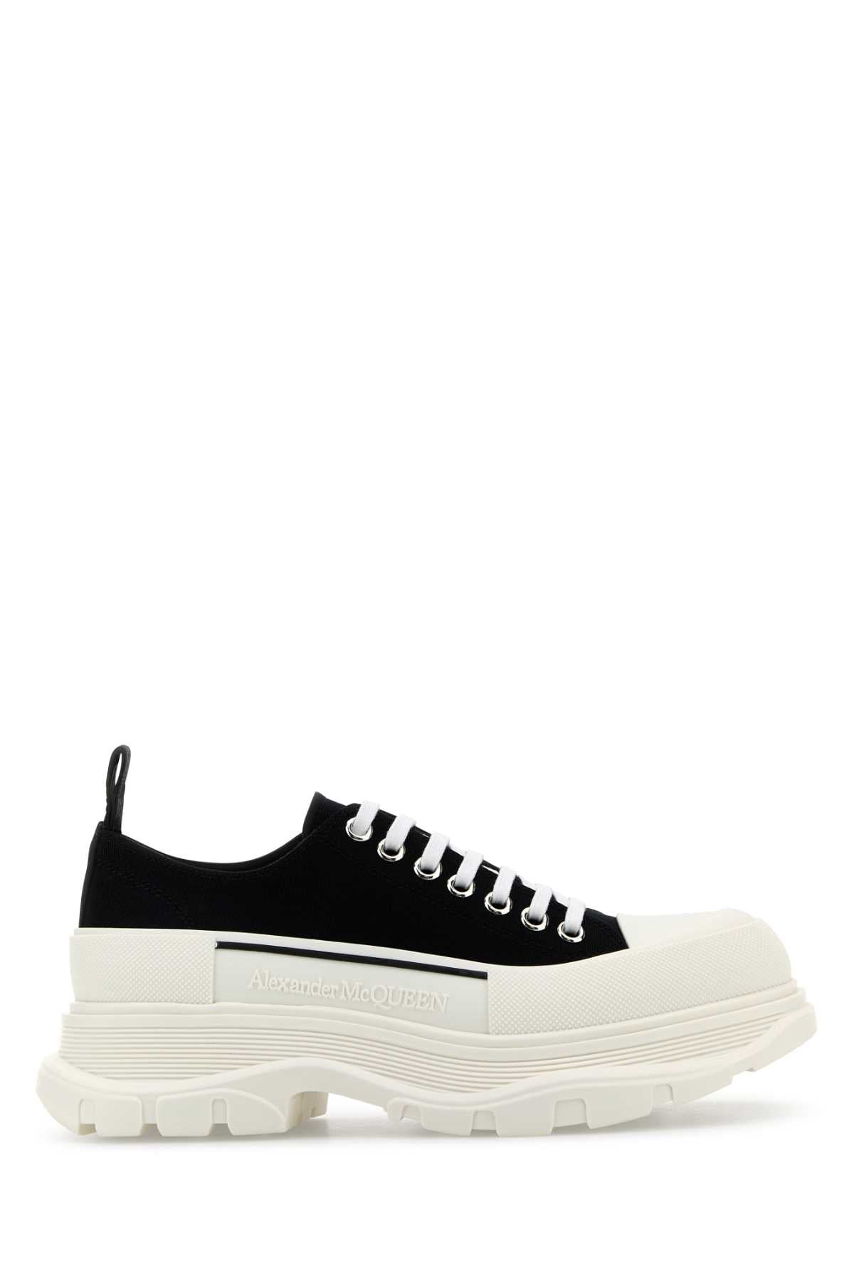 Black Canvas Tread Slick Sneakers