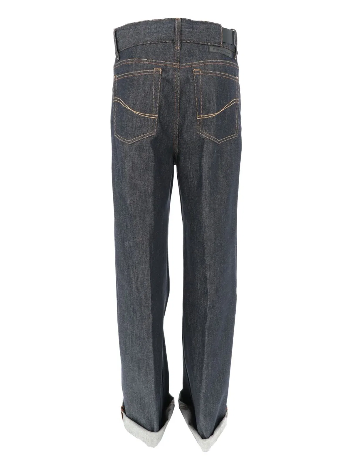 Stella Mccartney Raw Belt Jeans In Blue