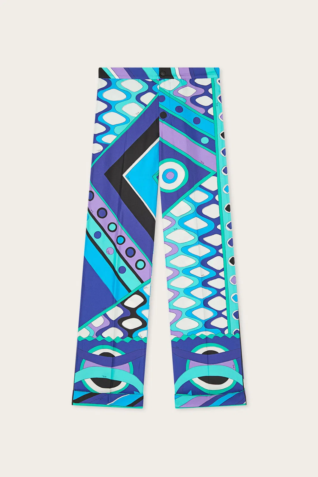 Silk Trousers In Vivara Print