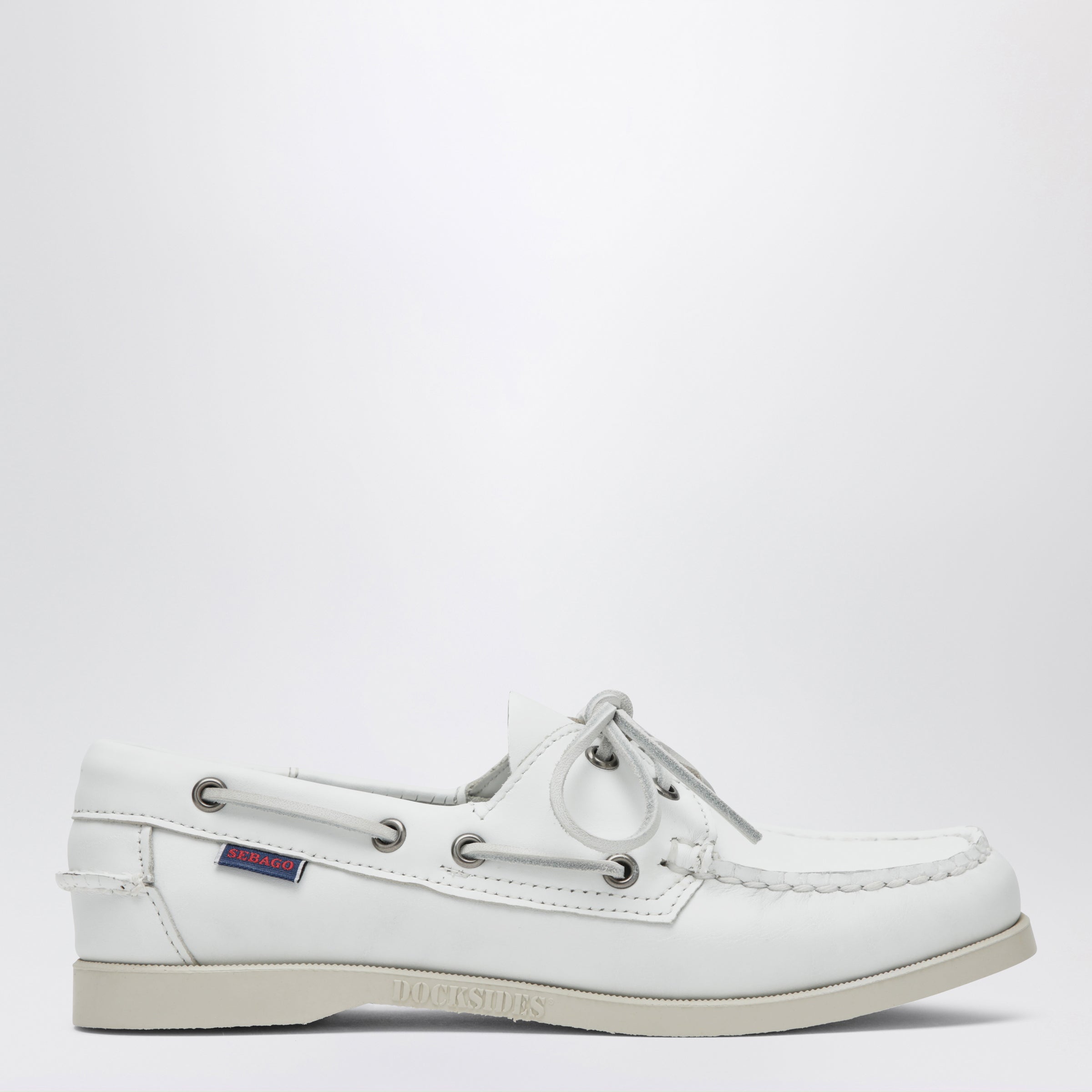 Portland Womens Boat Shoes In Leather, White